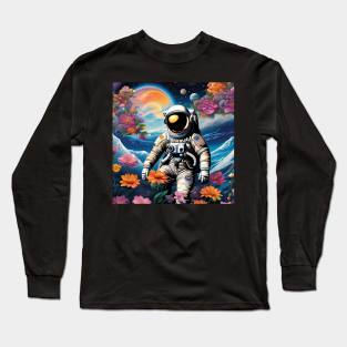 Trippy Astronaut Dreamscape – Cosmic Odyssey 24 Long Sleeve T-Shirt